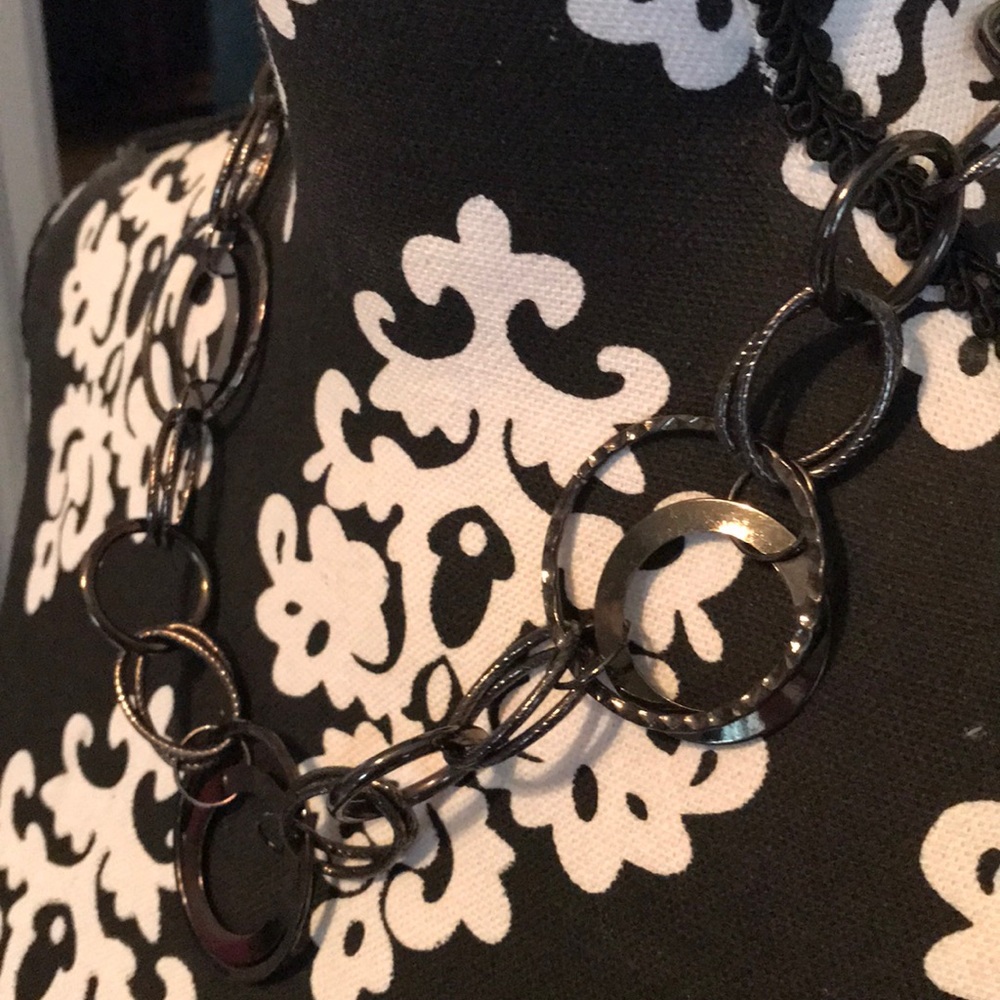 Funky Multi Silver Circular Necklace - image 2